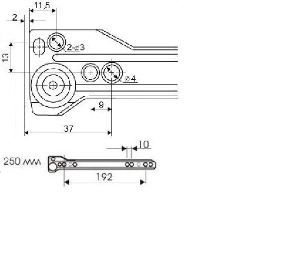 Направляющие роликовые 250мм, 0,8, белый, CMF