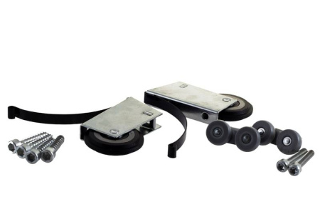 Комплект усиленных роликов для раздвижной двери симметричные, 6мм, 45кг, Китай