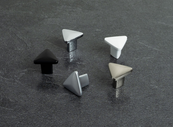 Ручка-кнопка, 908, 32х29х26мм, металл, белый матовый