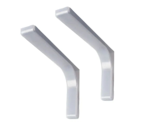 Полкодержатель Г-образный, L=240мм, серый, без креплений, Китай