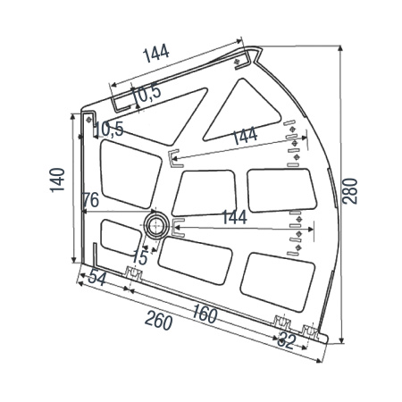 Поворотное устройство для обуви, 3 секции, коричневый