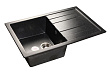 Мойка GranFest QUADRO 780L с крылом, 770х495 мм, черный