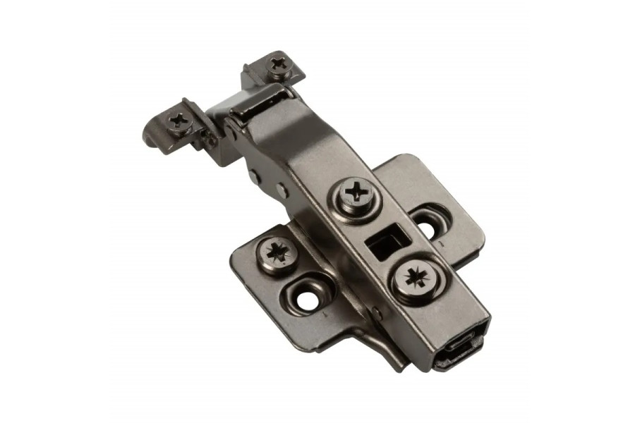 GTV Петля Silento Pro накладная, для ал. рам, с клипом, с планкой 0мм, без пружины, 3D, БЕЗ евро, черный