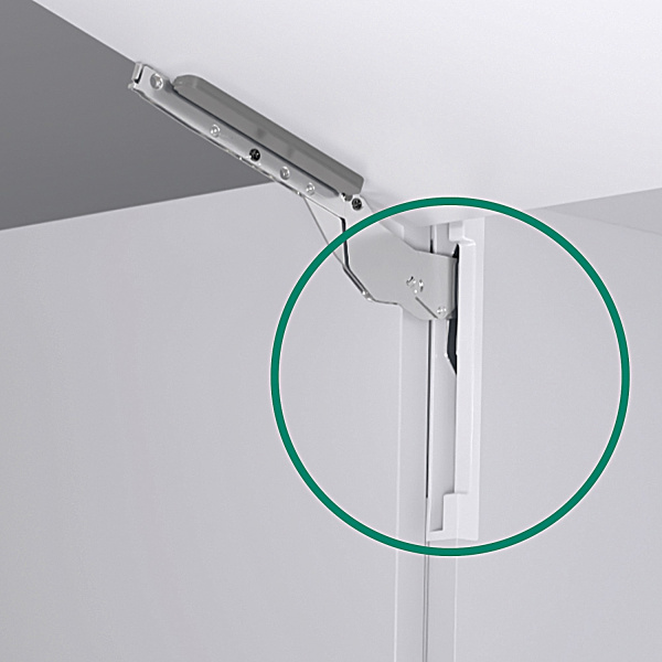 Комплект для торцевой части Фри Слим Флап при врезном монтаже, белый