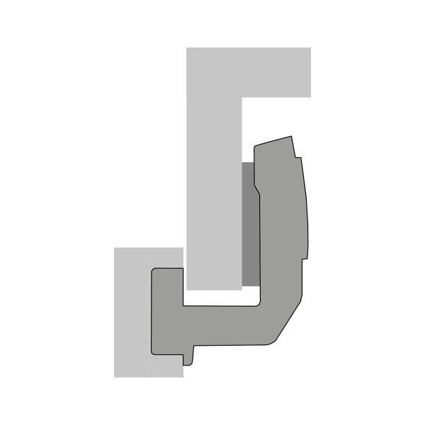 Петля SENSYS 8639i, для фальшпанели накладная ,+90/95*, с доводчиком, без планки, под прикручивание, 52мм