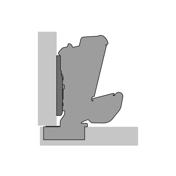 Петля SENSYS 8657, накладная, 165*, с функцией самозакрывания, без доводчика, без планки, 52мм