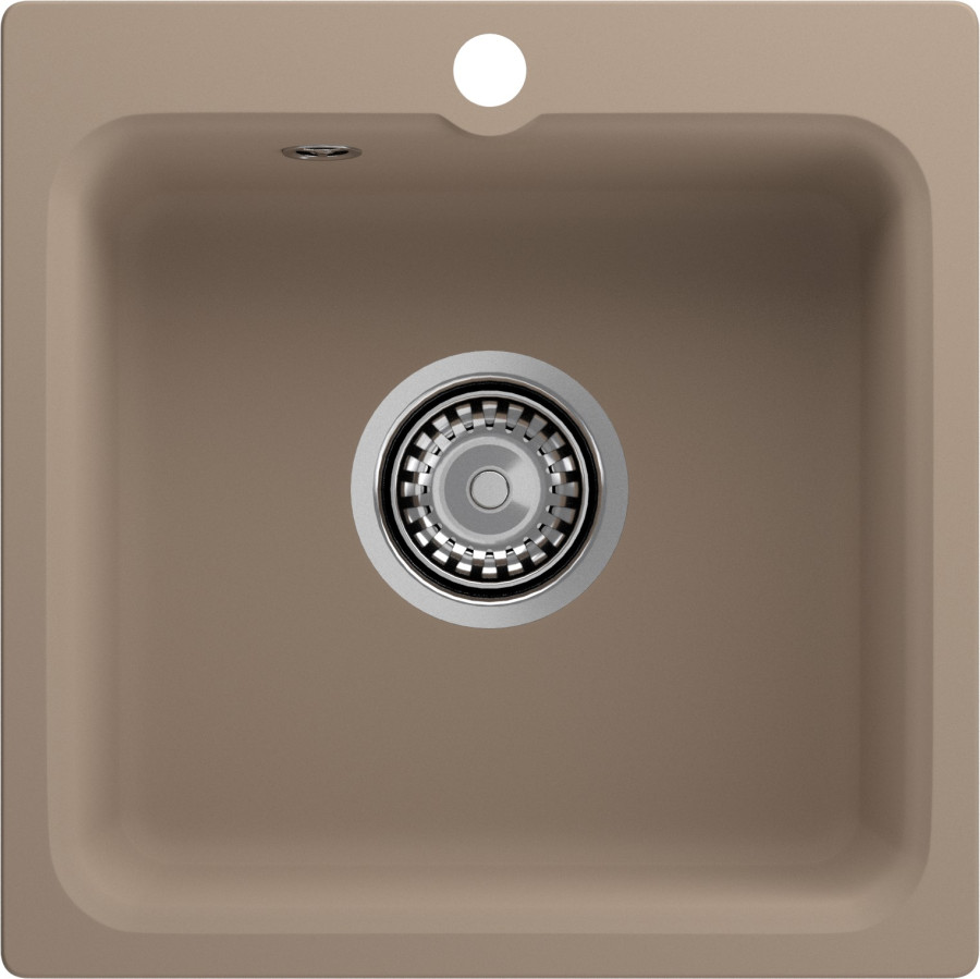 Мойка ЭкоМ М-430, 432х432мм, мрамор, песочный (без сифона)