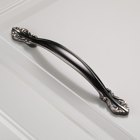 Ручка-скоба, WERONA, 96мм, металл, черный хром/золото