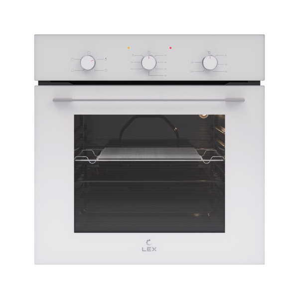 Духовой шкаф EDM 046 WH, 60 см, стекло, белый, Lex