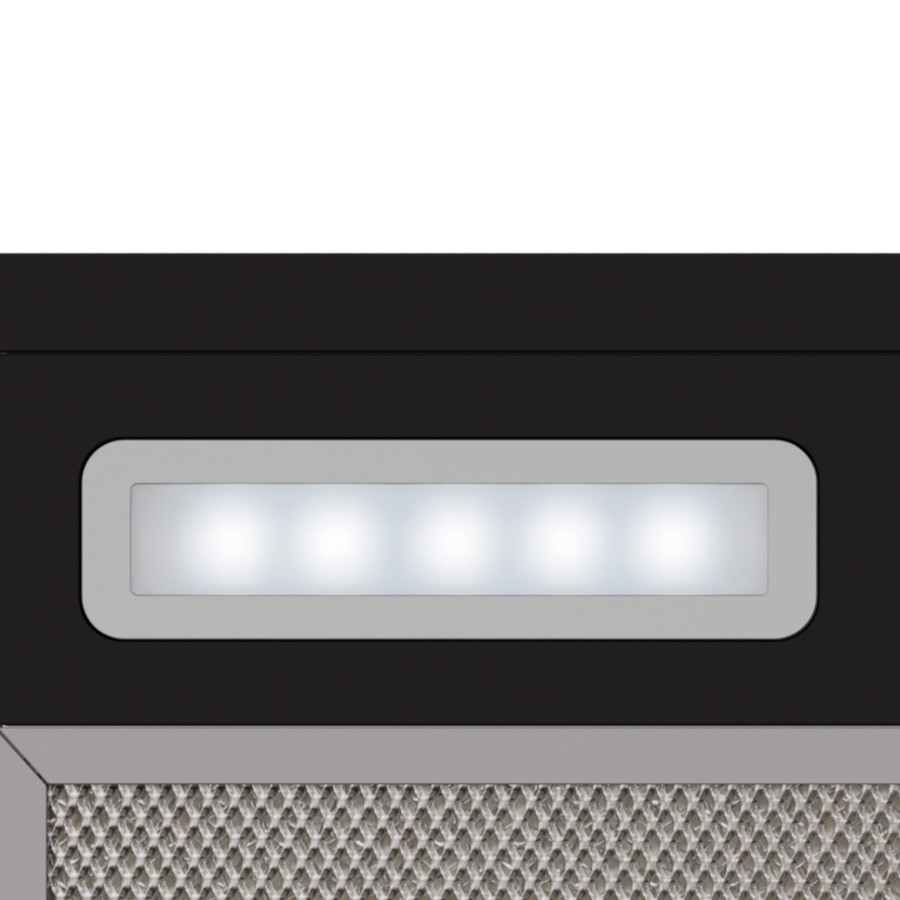 Вытяжка полновстраиваемая HYPER 600 LIGHT BL, 60см, б/угольного фильтра, черный, Lex