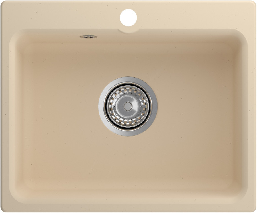 Мойка ЭкоМ М-520, 520х430мм, мрамор, бежевый (без сифона)