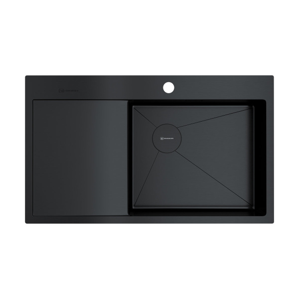 Мойка Akisame 86-GB-R Side, нержавеющая сталь, графит