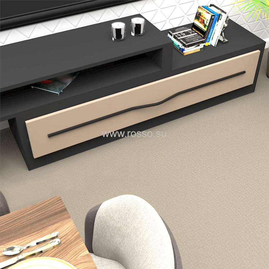 Ручка-скоба, C-5769-1135/352.P61, Apro, 352/1135мм, металл, черный матовый, Nomet