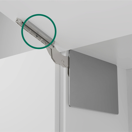 Комплект креплений к фасаду для Фри Слим (правое и левое) + заглушки, серый