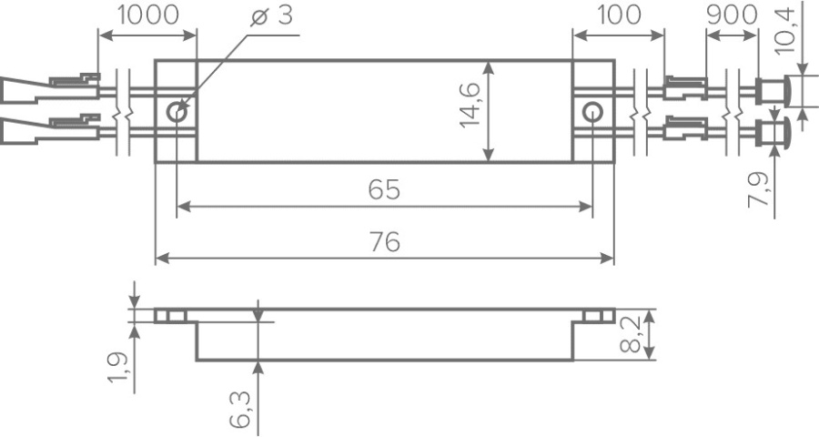 Выключатель ИК на преграду, с выносными сенсорами (2 шт.), 12-24В/60-120Вт, врезной Ø10мм, черный, AQ