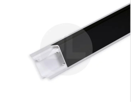 Плинтус кухонный алюминиевый, L=3050мм, прямоугольный, черный/63