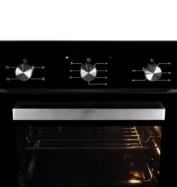 Духовой шкаф EDM 042 BL, 60 см, стекло/нерж. сталь, черный, Lex