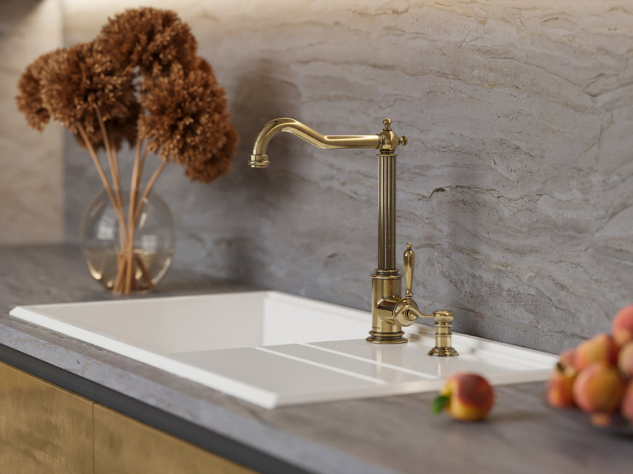 Смеситель Toshima-AB, латунь, античная латунь