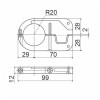 Полкодержатель односторонний левый ST04, черный матовый, Modus