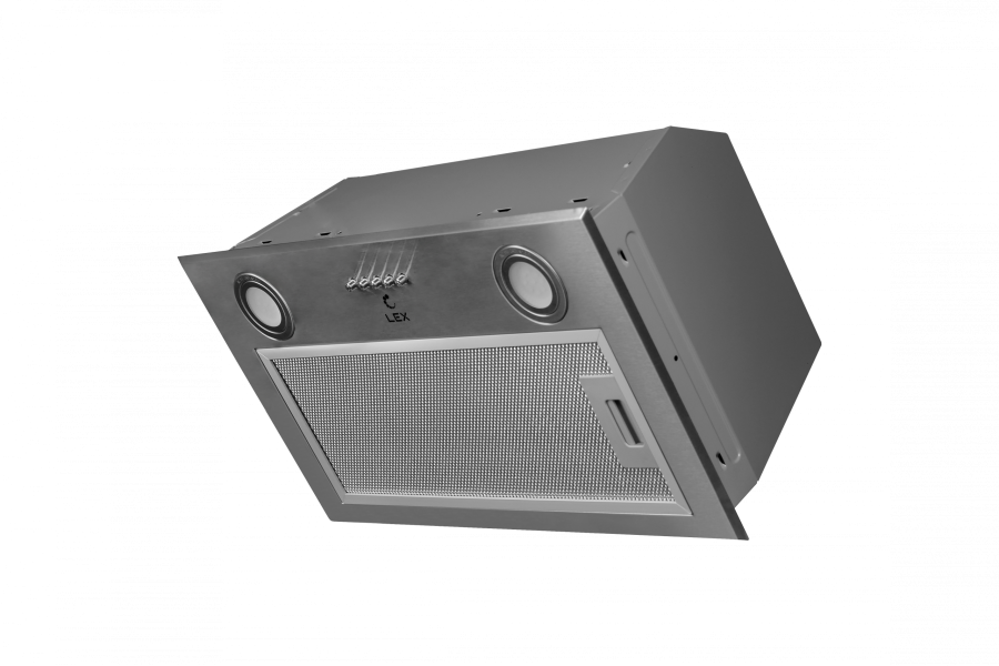 Вытяжка полновстраиваемая GS BLOC P 600 INOX, 60см, б/угольного фильтра, нерж. сталь, Lex