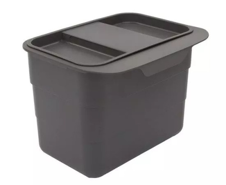 Контейнер для мусора BioBoy c крышкой, 4,2л, 227х172х170 мм, пластик, серый