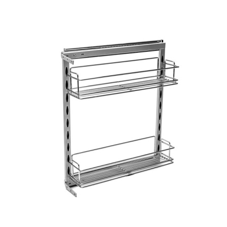Корзина 200мм, 2 яруса, 155х485х565мм, боковое, рама с доводчиком, универсальное, Lotti