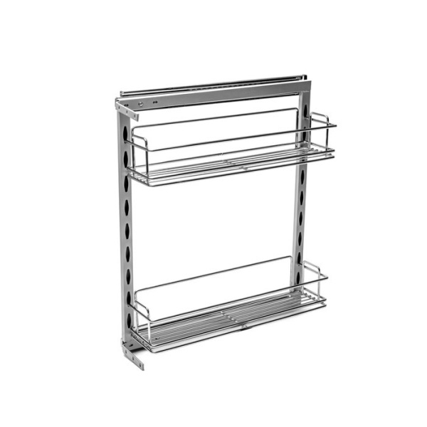 Корзина 200мм, 2 яруса, 155х485х565мм, боковое, рама с доводчиком, универсальное, Lotti