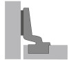 Петля INTERMAT 9973, внутренняя, 110*, чашка TH42, d=35мм, без пружины, без планки