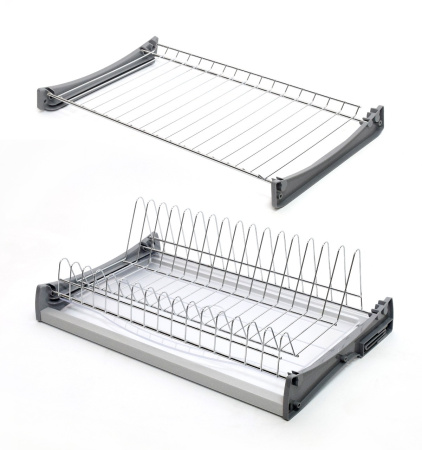 Сушка 2-х ярусная, 900мм, 1 поддон, с рамой, с креплениями, хром, HISSEN