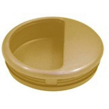 Ручка врезная, d=50мм, пластик, ясень шимо темный