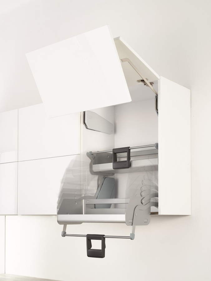 Выдвижная система Ай Мув в базу 600мм, 1 полка, в верхний шкаф, с довод., титан, Kessebohmer