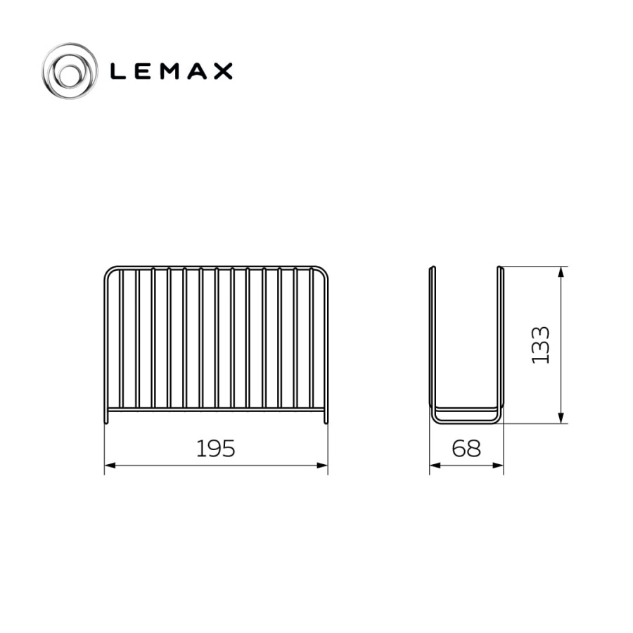 Салфетница, 195х68х133мм, металл, матовое золото
