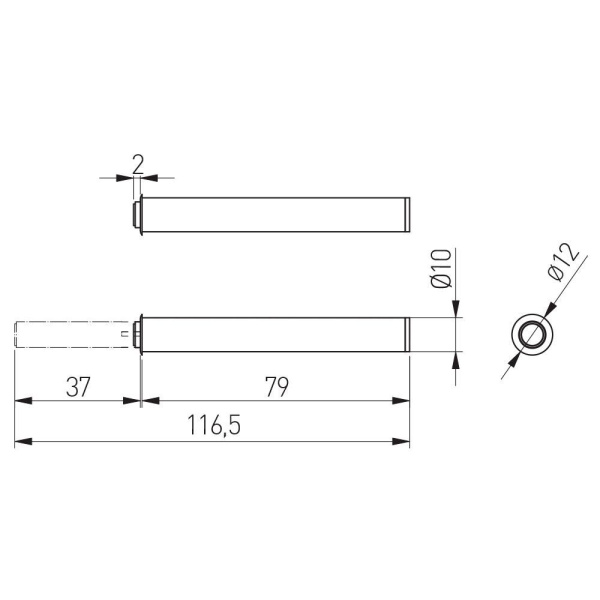 Толкатель Push Open с магнитом, врезной, серый, GTV