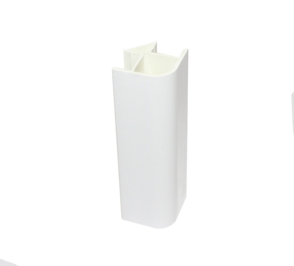 Угол 90* для цоколя универсальный, h=100мм, пластик, белый глянец, Россия