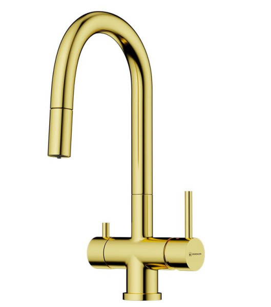 Смеситель Akita-S-LG, латунь, светлое золото