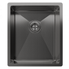 Мойка Rivelato RINOX 3844 UN PVD black, 380х440х200мм, черный PVD