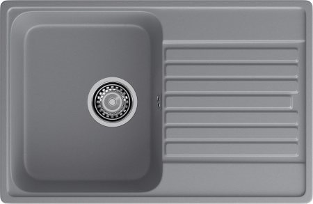 Мойка GranFest QUARZ 78, 736х476 мм, темно-серый (прямоугольная, без сифона)
