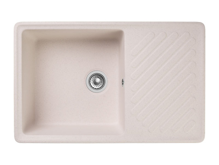 Мойка GranFest QUARZ 52, 753х476 мм, белый (прямоугольная, без сифона)