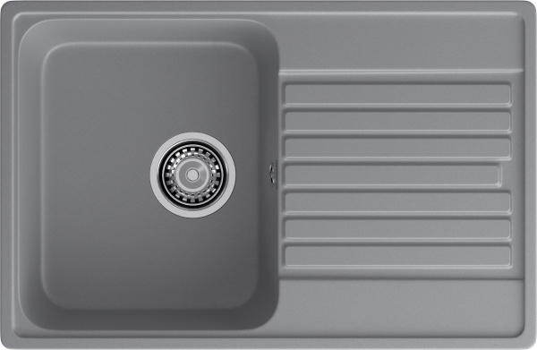Мойка GranFest QUARZ 78, 736х476 мм, темно-серый (прямоугольная, без сифона)