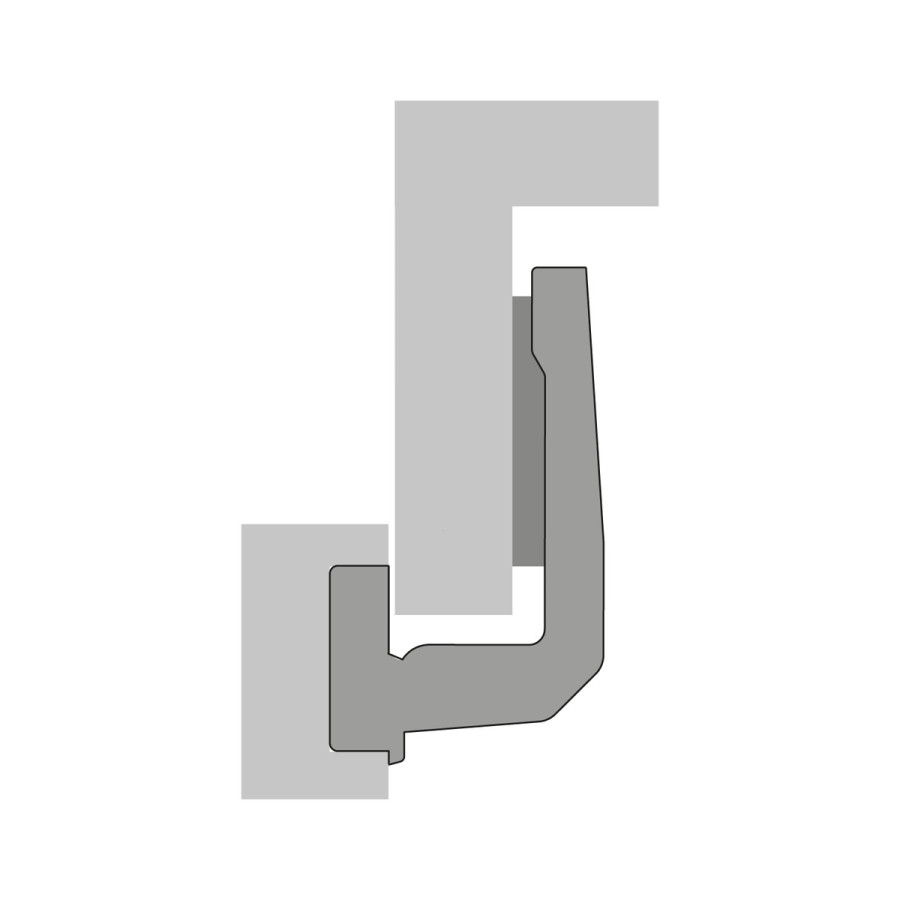Петля INTERMAT 9936, для фальшпанели накладная, 180°/95°, чашка TH42, d=35мм
