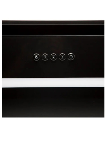 Вытяжка полновстраиваемая Extra, 60см, б/угольного фильтра, черный матовый/стекло черное, Konigin