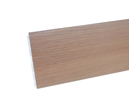 Цоколь пластиковый, h=150мм, L=4000мм, пластик, орех макадамия, Россия