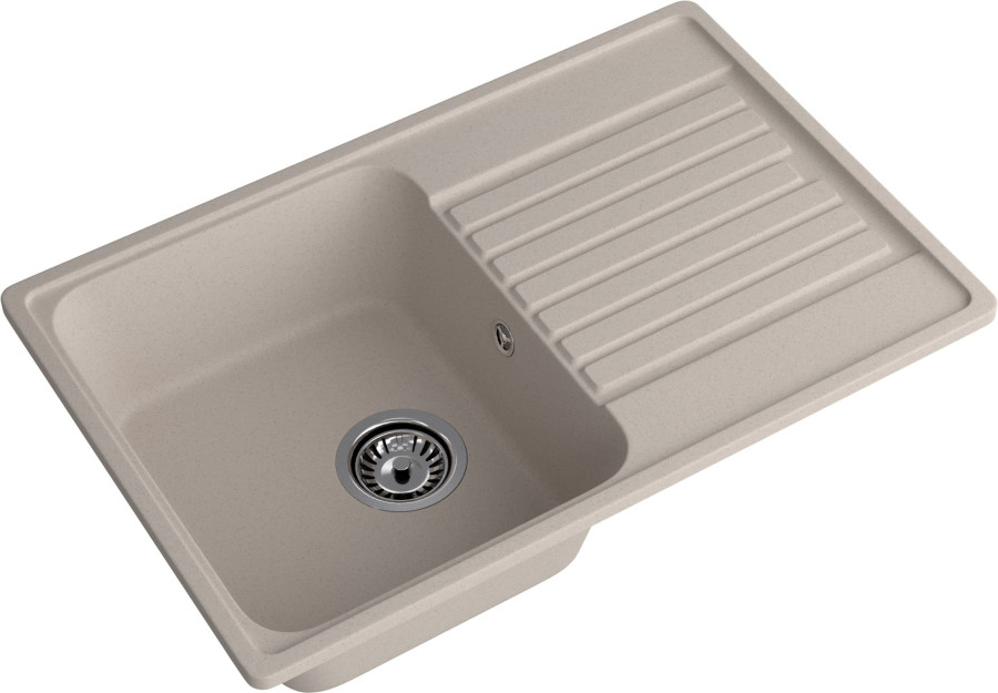 Мойка ЭкоМ 7448, 740х480мм, кварц, песочный (без сифона)
