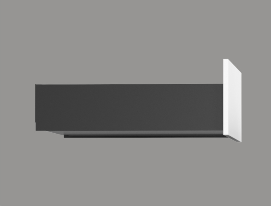 Ящик тонкостенный Nova Tech, L=450мм, H=116мм, темно-серый, HISSEN