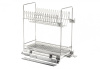 Сушка выкатная 2-ярусная, 300мм, 264х470х520мм, ниж крепл, полное выдвиж, с доводчиком, хром