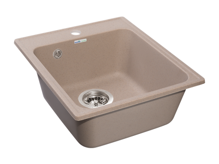 Мойка GranFest QUARZ 17, 418х477 мм, песочный (квадратная, без сифона)