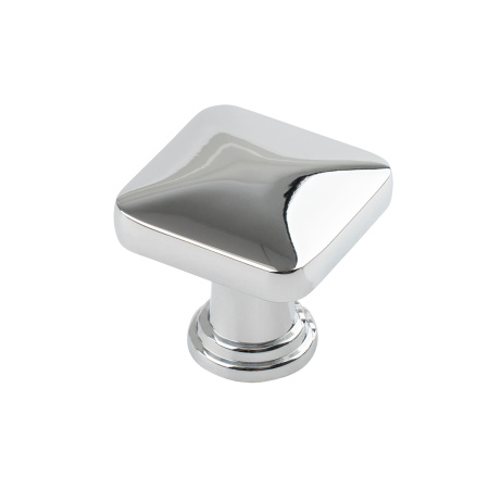 Ручка-кнопка, K-2392, 34х34х28мм, металл, хром