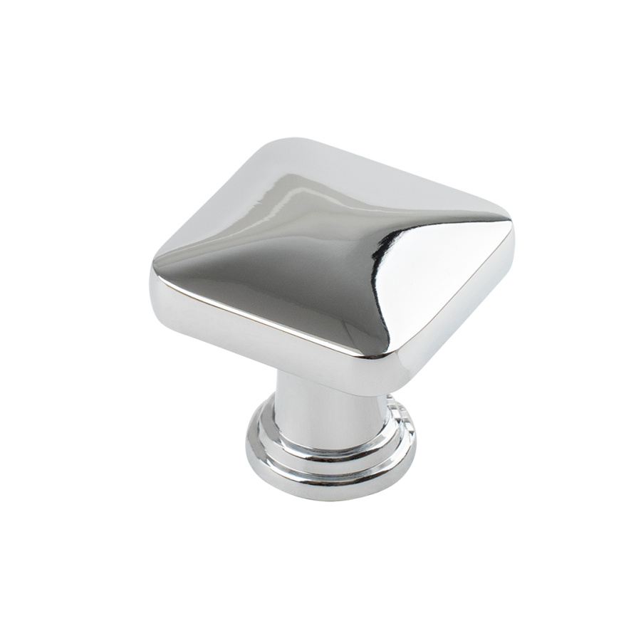 Ручка-кнопка, K-2392, 34х34х28мм, металл, хром