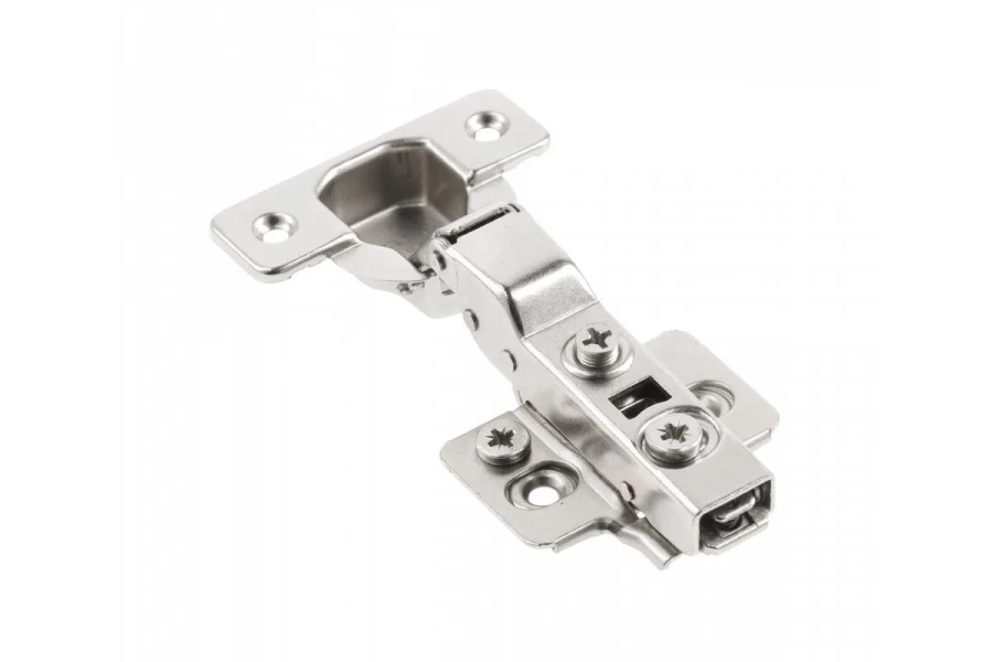 GTV Петля Silento Pro полунакладная, с планкой 0мм, доводч 2way, БЕЗ еврошурупа, 3D-регулировка