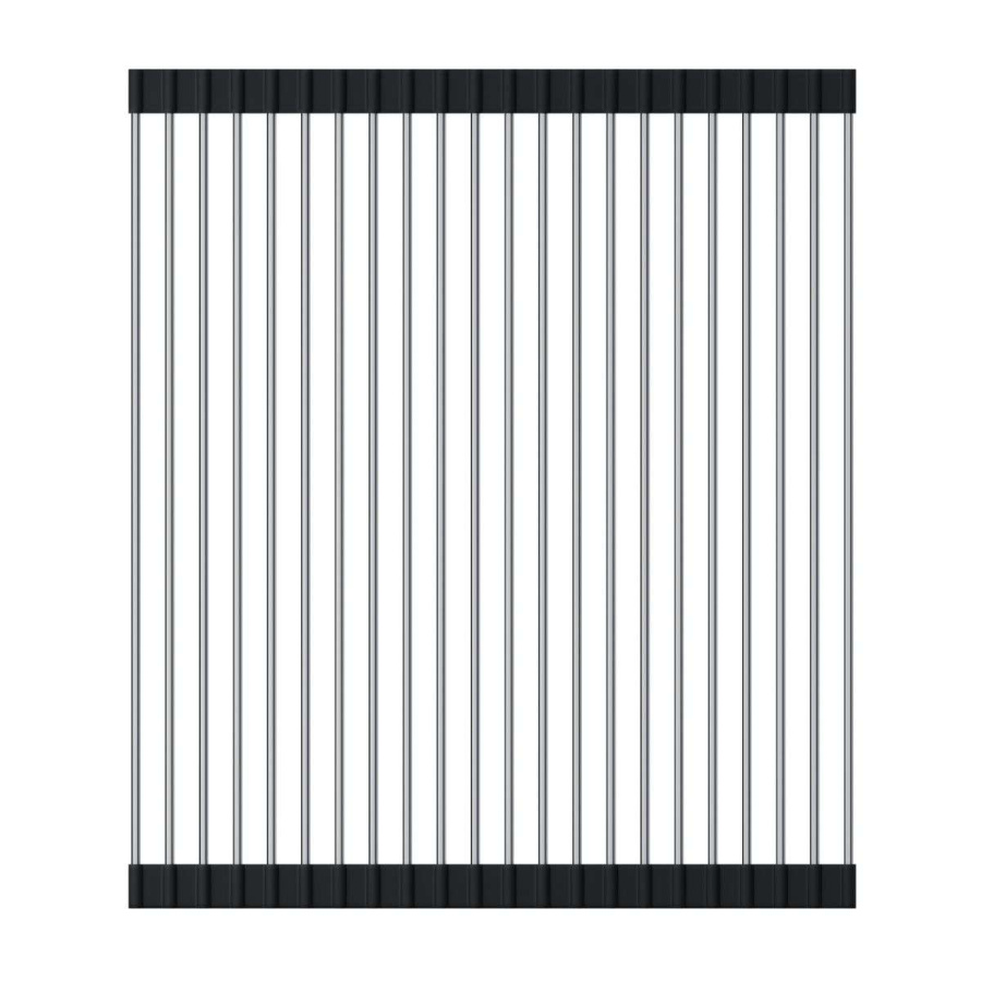 Ролл-мат для мойки с силиконом ROLL-05-IN, нержавеющая сталь/черный